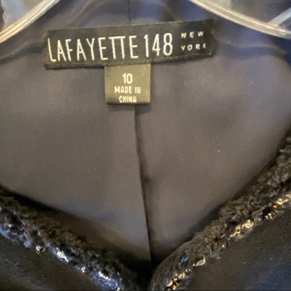 Lafayette 148*Sz.10*Black/Dark Blue*Beaded Jacket* - Picture 3 of 6